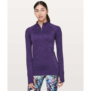Lululemon Rest Less 1/2 Zip in Dark Court Purple